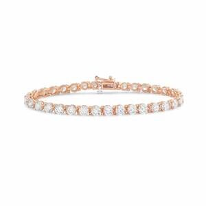 NEW DIANA M JEWELS women's round lab-grown diamond tennis bracelet (6.00 ct) - e